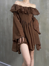 Brown Y2K Dress