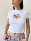 Fruit Prints Cropped T-Shirts Y2K