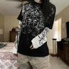 Gothic Print Y2K Shirt