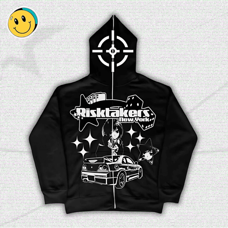 Graphic Zip Up Hoodie Y2K