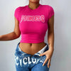 Hot Pink Y2K Baby Tee