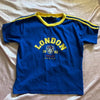 London Y2k Blue Baby Tee