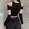 Long Sleeve Crop Top Y2K