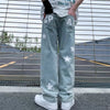 Star Print Denim Jeans