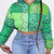 Y2K Cyber Coats & Jackets Green / S Y2K Bandana Print Puffer Jacket
