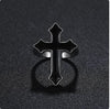 Y2K Black Cross Ring