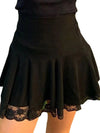 Y2K Black Lace Skirt
