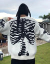 Y2K Bone Print Sweater