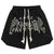 Y2K Bone Shorts Black