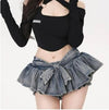 Y2K Bow Denim Skirt