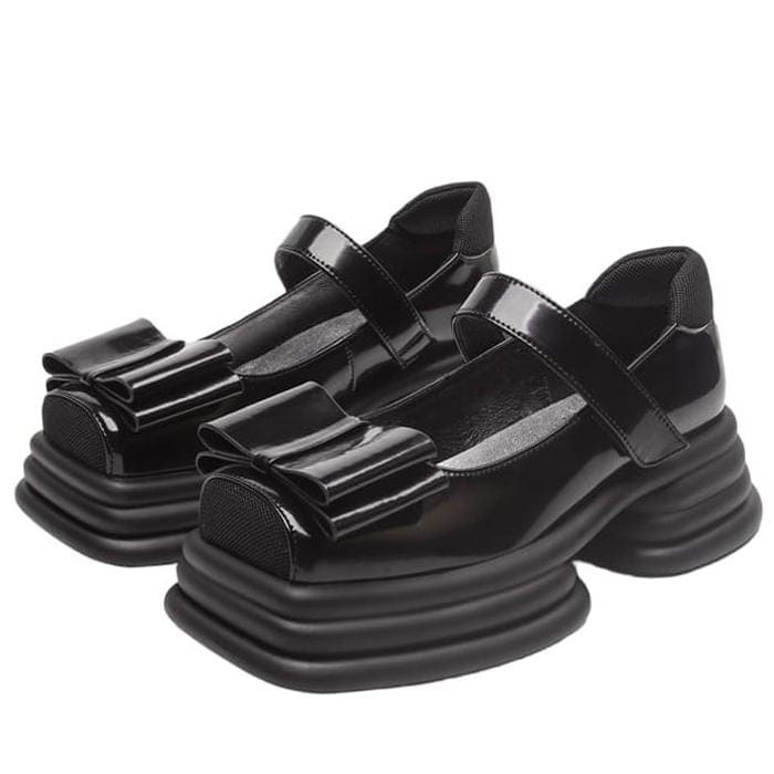 Y2K Butterfly Chunky Heel Shoes
