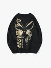Y2K Butterfly Jacquard Sweater