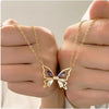 Y2K Cyber Necklaces Gold Y2K Butterfly Necklace