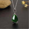 Y2K Cyber Necklaces Green Y2K Chalcedony Necklace