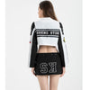 Y2K Crop Top Racer Jacket