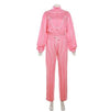 Y2K Cyber Outfit Sets Pink / S Y2K Crop Top Tracksuit