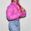 Y2K Cyber Coats & Jackets Pink / S Y2K Cropped Bubble Down Coats