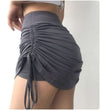 Y2K Elastic Mini Skirt