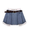Y2K Cyber Skirt S Y2K Fake Two Pieces Denim Skirts