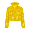 Y2K Cyber Coats & Jackets Yellow / S Y2K Faux Leather Cropped Coats