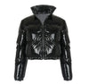 Y2K Faux Leather Cropped Coats