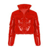 Y2K Cyber Coats & Jackets Red / S Y2K Faux Leather Cropped Coats
