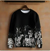 Y2K Cyber sweater Black / S Y2K Gothic Flame Skeleton Sweater
