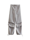 Y2K Gray Parachute Pants