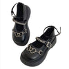 Y2K Heart Chain Chunky Sandals