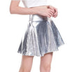 Y2K Cyber Skirt Silver / S Y2K High Waist Leather Skirts