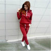 Y2K Cyber Outfit Sets Red / S Y2K Hoodies Jogging Tracksuit