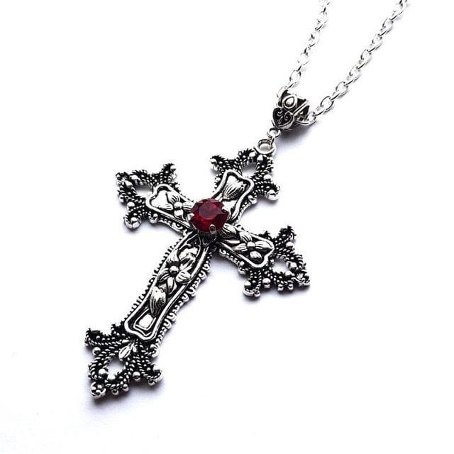 Y2K Jewel Cross Necklace