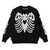 Y2K Knitted Skull Sweater