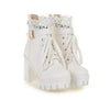Y2K Cyber Boots White / 35 Y2K Lace Up Heeled Boots