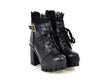 Y2K Cyber Boots Black / 35 Y2K Lace Up Heeled Boots