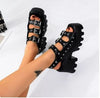 Y2K Leather Platform Heels