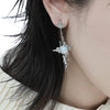 Y2K Melting Gem Cross Earrings