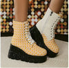 Y2K Mix Color Chunky Boots