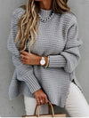 Y2K Cyber sweater Grey / S Y2K Mock Neck Knitted Sweater