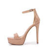 Y2K Nude Platform Heels