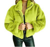 Y2K Cyber Coats & Jackets Green / S Y2K Overcoat Plush Jacket