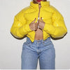 Y2K Cyber Coats & Jackets Yellow / S Y2K Oversized Short Jacket