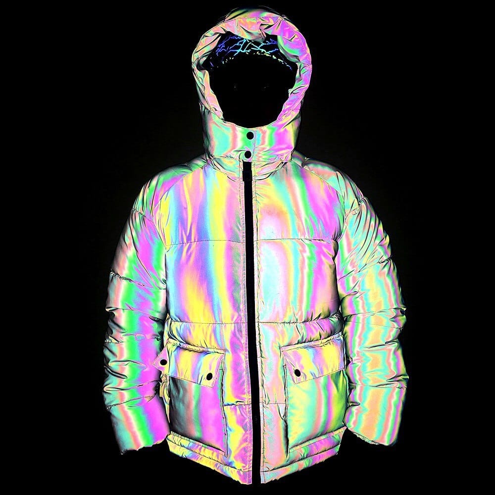 Y2K Rainbow Puffer Jacket