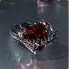 Y2K Cyber Rings Y2K Red Crystal Heart Ring