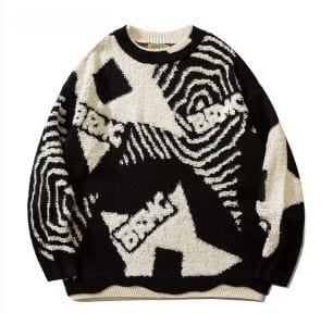Y2K Retro Graffiti Sweater