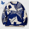 Y2K Retro Graffiti Sweater