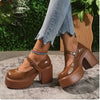 Y2K Round Toe Chunky Heels