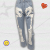 Y2K Skeleton Jeans