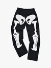 Y2K Skeleton Print Jeans