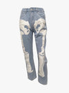 Y2K Skeleton Print Jeans